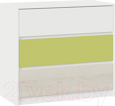 Комод ТриЯ Сканди СМ-386.04.01-26 (дуб гарден/белый/зеленый)