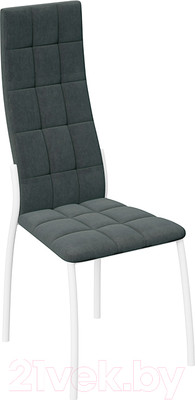 Стул ТриЯ Кредо (белый муар/микровелюр боска 26 темно-серый)