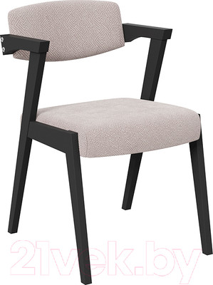 Стул ТриЯ Гонконг 2 (черное дерево/ткань 220 шенилл Estetica Vanilla)