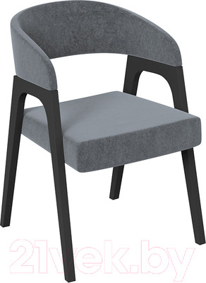 Стул ТриЯ Техас 1 W-101 (черное дерево/ткань 219 велюр Jercy Graphite)