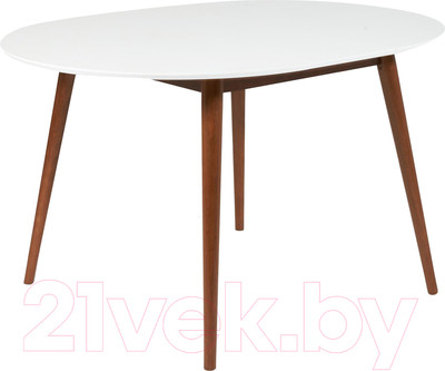 Обеденный стол Tetchair Боско круглый раскладной (белый/коричневый)