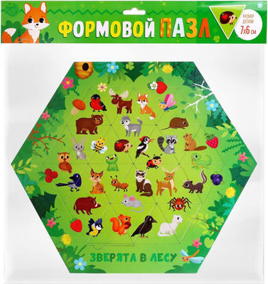 Развивающая игра Puzzle Time Зверята в лесу / 6485445 (24эл)