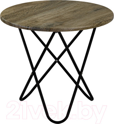 Журнальный столик Мебелик BeautyStyle 20 (дуб крымский состаренный/черный)