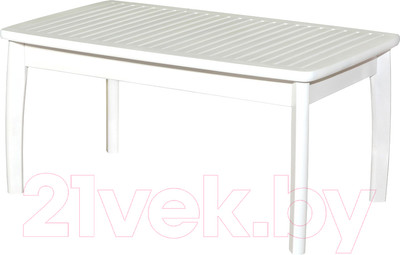 Журнальный столик Мебелик Массив решетка (снег)