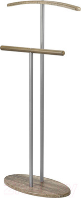 Стойка для одежды Мебелик Костюмная Дэви 2 (металлик/дуб крымский состаренный)
