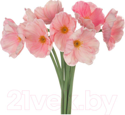 Искусственный букет Lefard Мак розовый / 23-270 (9шт)