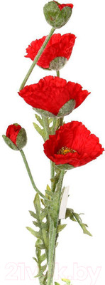 Искусственный цветок Lefard Мак красный / 23-285