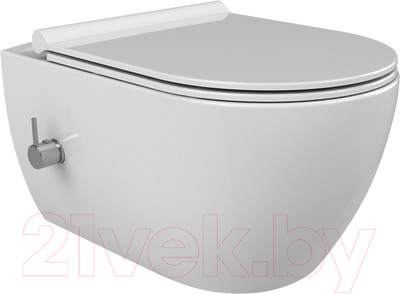 Унитаз подвесной CeraStyle City HC00206PH00 с функцией биде и смесителем (белый, без сиденья)