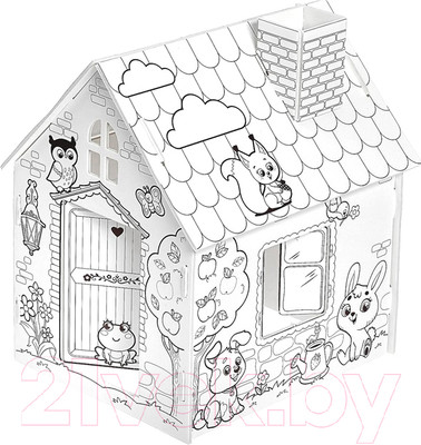 Кукольный домик Zabiaka Домик-раскраска. Веселые зверята / 4104776