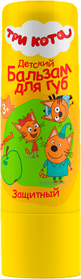 Бальзам для губ детский Три кота Яблочный защитный (4.2г)