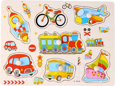 Сортер Лесная мастерская Рамка-вкладыш. Учим транспорт / 2567250