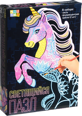 Пазл Puzzle Time Светящийся Единорог / 7516338