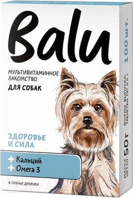 Витамины для животных BaLu Здоровье и сила кальций и омега 3 / 228003741 (100таб)