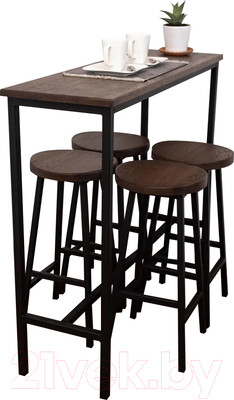 Барный стол Stal-Massiv SMT-108DD (дуб мореный/черный)