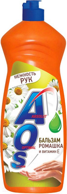 Средство для мытья посуды Aos Бальзам Ромашка и Витамин E (900мл)