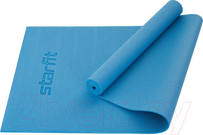 Коврик для йоги и фитнеса Starfit FM-101 PVC (183x61x0.6см, синий пастель)