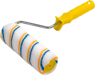 Валик малярный Admiral Colors 100мм бюгель 6мм (желтая ручка, ворс 12мм, полиакрил)