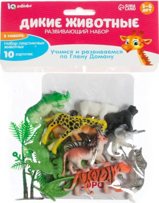 Развивающий игровой набор Zabiaka Дикие животные с карточками / 4474172