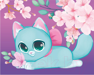 Набор алмазной вышивки Школа талантов Милый котик и сакура / 5303292