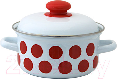 Кастрюля Лысьвенские эмали Горох красный С-1510 АП2/4