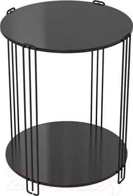 Журнальный столик Sheffilton SHT-CT34 (черный муар/черный глянец)