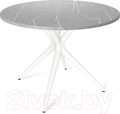 Обеденный стол Sheffilton SHT-TU30/TT 90 МДФ (белый/серый мрамор)