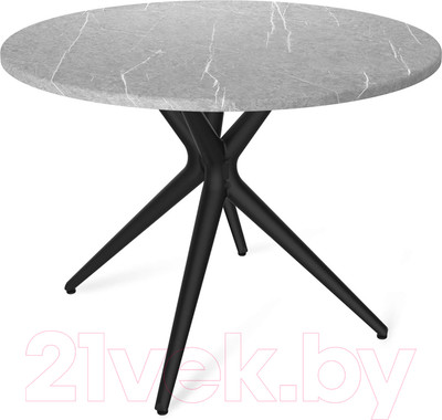Обеденный стол Sheffilton SHT-TU30/TT 90 МДФ (черный/серый мрамор)