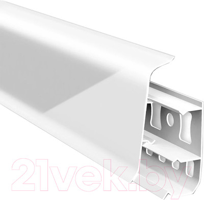 Плинтус Ideal Деконика 001-0 55мм (2.2м, белый глянцевый)