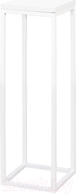 Стойка для цветов Millwood 21x21x70 (белый/металл белый)