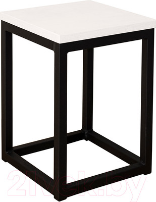 Стойка для цветов Millwood 25x25x35 (белый/металл черный)