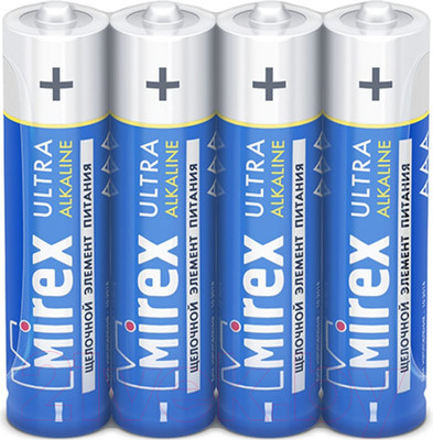 Комплект батареек Mirex AAA LR03 / 23702-LR03-S4 (4шт)