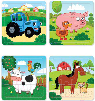 Развивающая игра Синий трактор На ферме 4 в 1 / 7774666