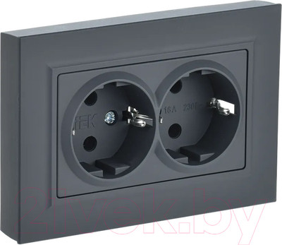 Розетка IEK Brite BR-R24-16-K53-F (графит)