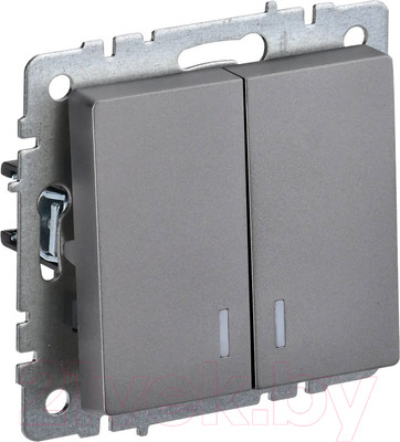 Выключатель IEK Brite BR-V20-1-10-K46 (сталь)