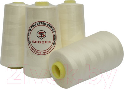 Набор швейных ниток Sentex 100% полиэстер 50/2 5000 ярдов 1001 (4шт)