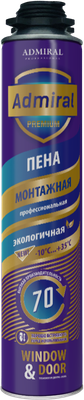 Пена монтажная Admiral Premium Профессиональная 70 Всесезонная (850мл)