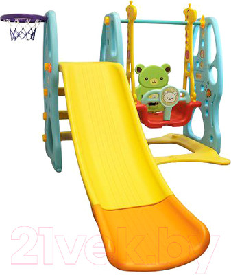 Горка-комплекс Kampfer Brave Animals (голубой/желтый)