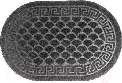 Коврик грязезащитный Kovroff Чешуйки овал 40x60 / ПО/04/01/02 (серый)