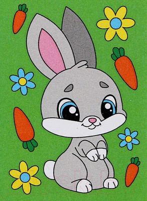 Картина по номерам Школа талантов Зайка с морковками / 9071312