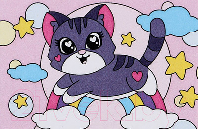 Картина по номерам Школа талантов Котёнок на радуге / 9071321