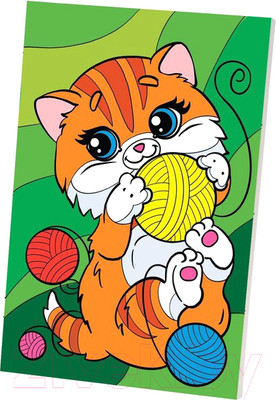 Картина по номерам Школа талантов Котик с клубочками / 6491550