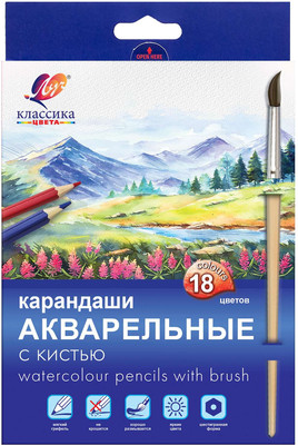 Набор цветных карандашей ЛУЧ Классика цвета / 32С 2091-08 (18цв)