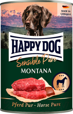 Влажный корм для собак Happy Dog Sensible Pure Montana Конина / 61074 (800г)