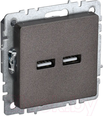 Розетка IEK Brite BR-U21-D31-K45 (темная бронза)