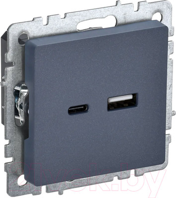 Розетка IEK Brite BR-U22-018-K35 (маренго)