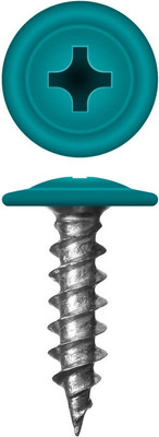 Саморез Admiral МЦП Острый 4.2x19мм RAL 5021 (500шт, бирюзовый)