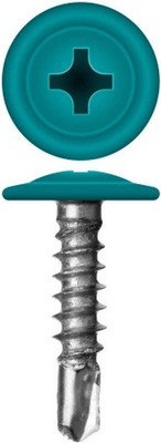 Саморез Admiral МЦСП Сверло 4.2x16мм RAL 5021 (500шт, бирюзовый)
