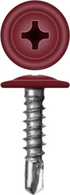 Саморез Admiral МЦСП Сверло 4.2x19мм RAL 3005 (500шт, красное вино)