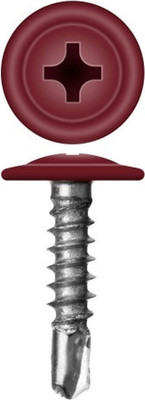 Саморез Admiral МЦСП Сверло 4.2x25мм RAL 3005 (500шт, красное вино)