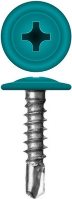Саморез Admiral МЦСП Сверло 4.2x25мм RAL 5021 (500шт, бирюзовый)